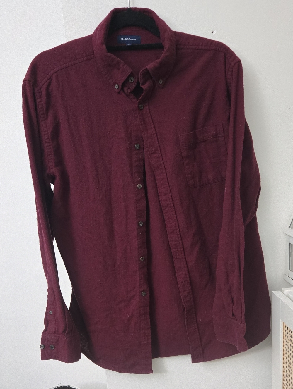 croft & barrow Men's Burgundy Button-Down Shirt